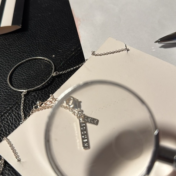 NWOT LELE SADOUGHI Silver Tone The Circle Necklace 19” - Picture 5 of 6